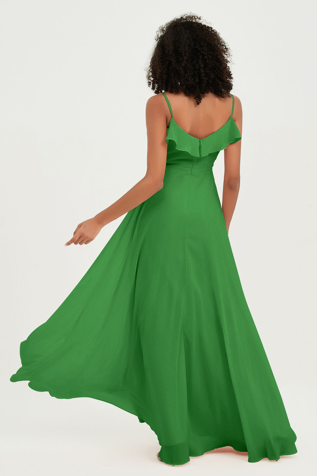 Hailey | Abito maxi damigella aperto sul retro