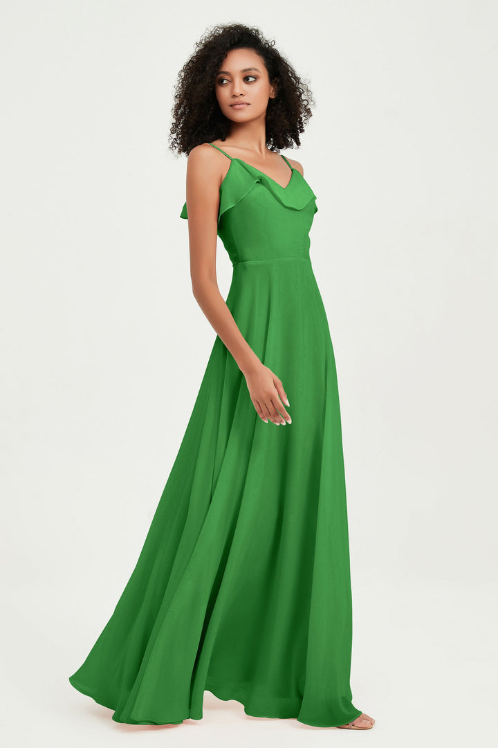 Hailey | Abito maxi damigella aperto sul retro