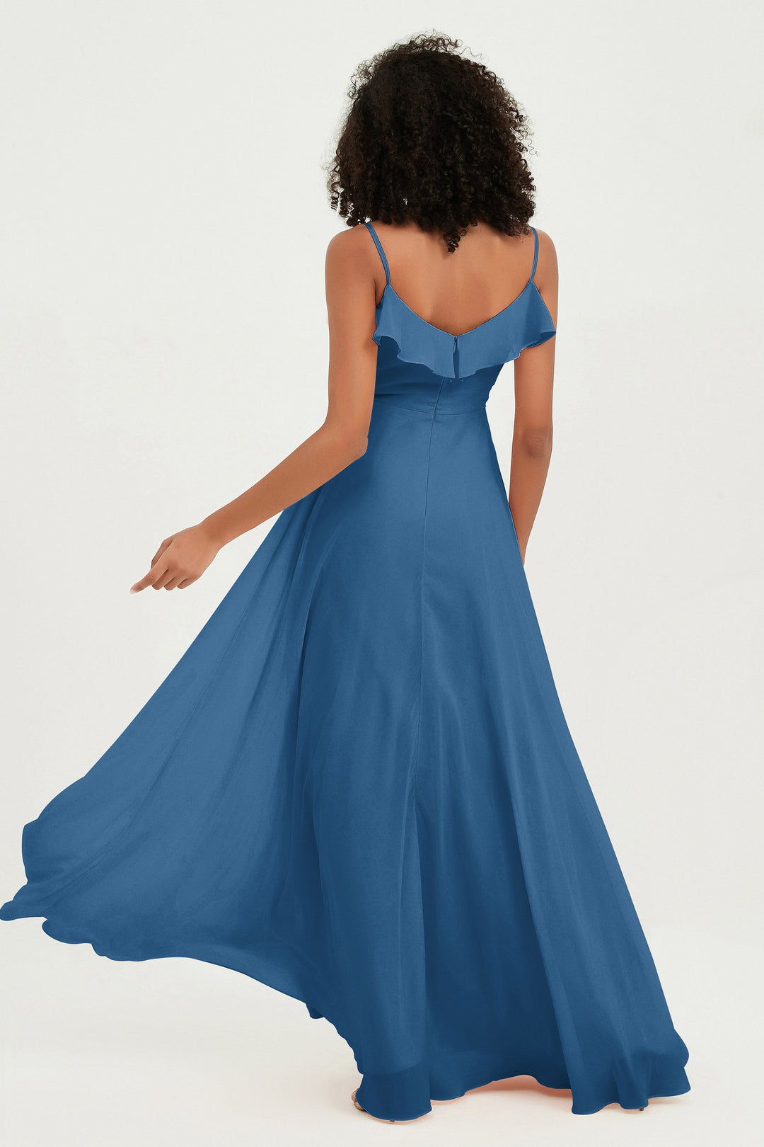 Hailey | Abito maxi damigella aperto sul retro