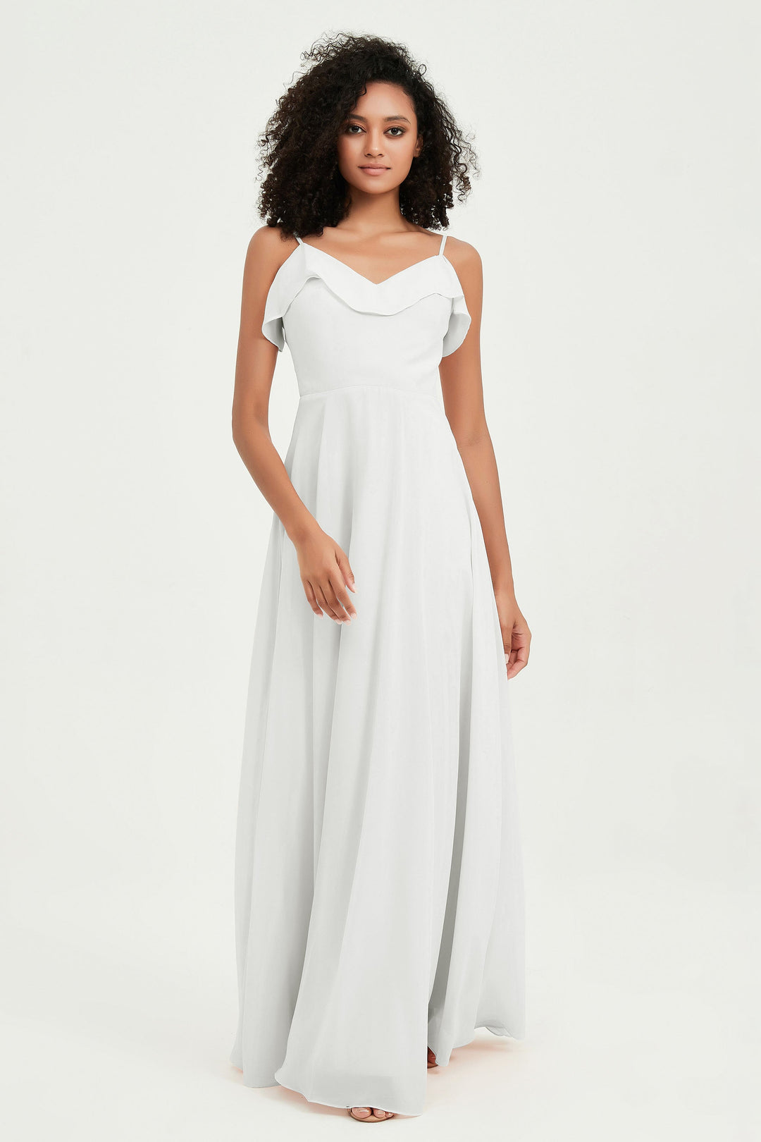 Hailey | Abito maxi damigella aperto sul retro