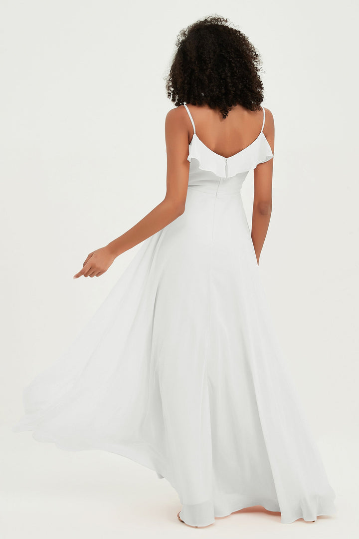 Hailey | Abito maxi damigella aperto sul retro