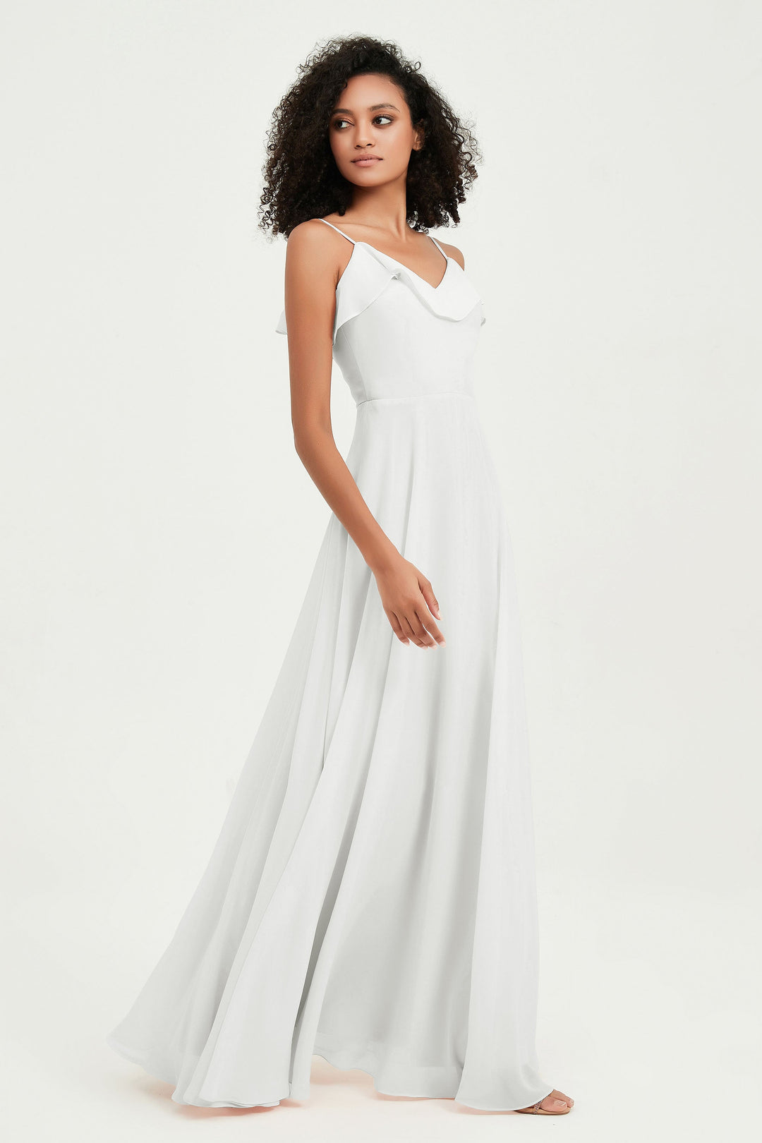 Hailey | Abito maxi damigella aperto sul retro
