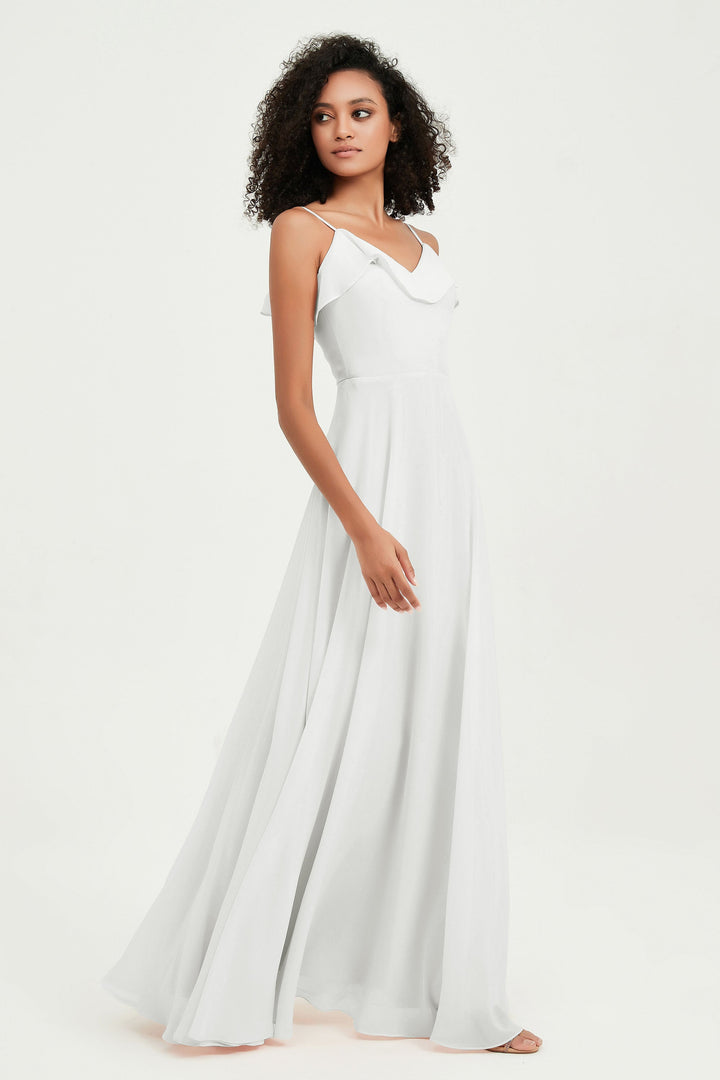 Hailey | Abito maxi damigella aperto sul retro