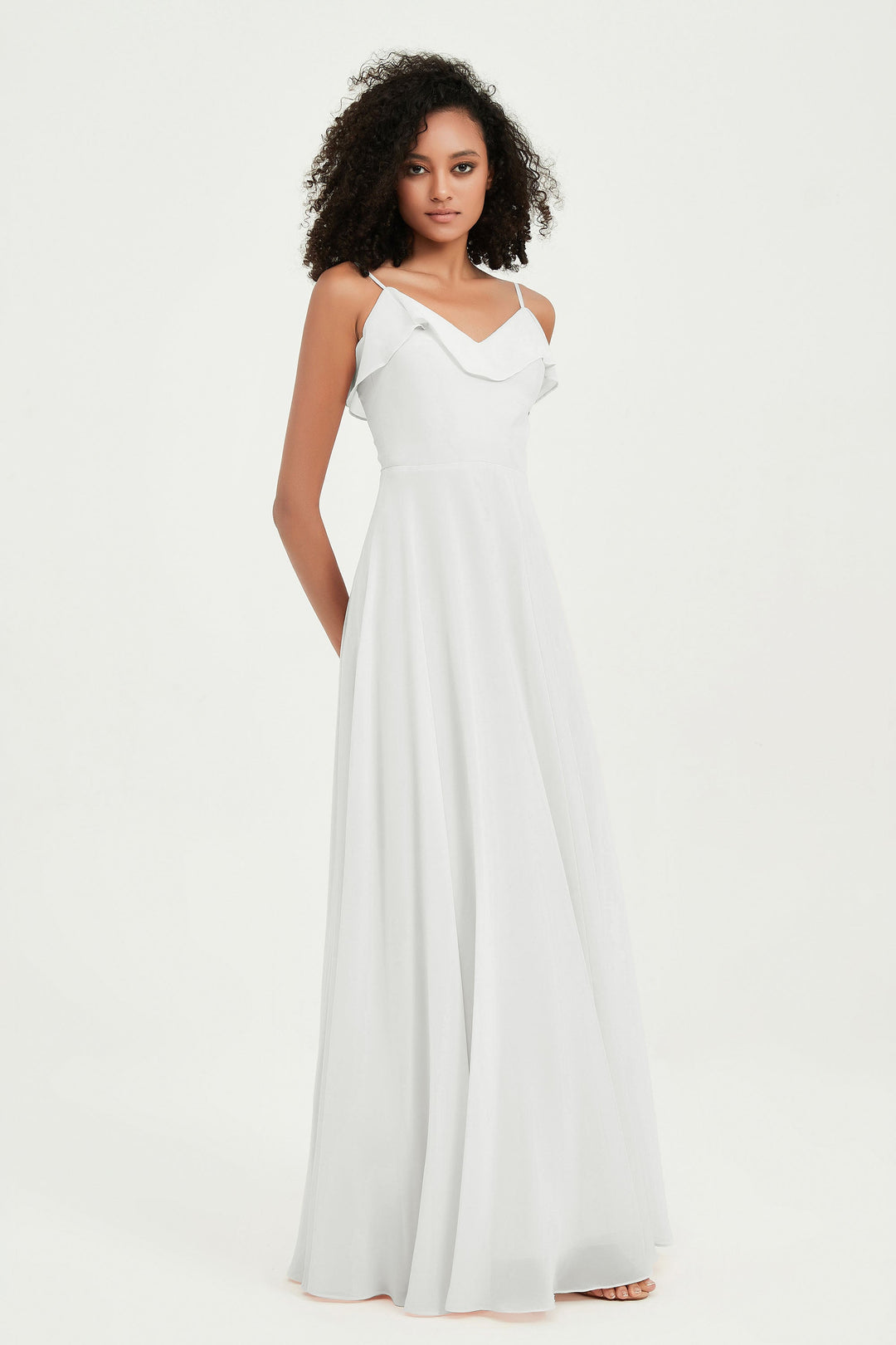 Hailey | Abito maxi damigella aperto sul retro