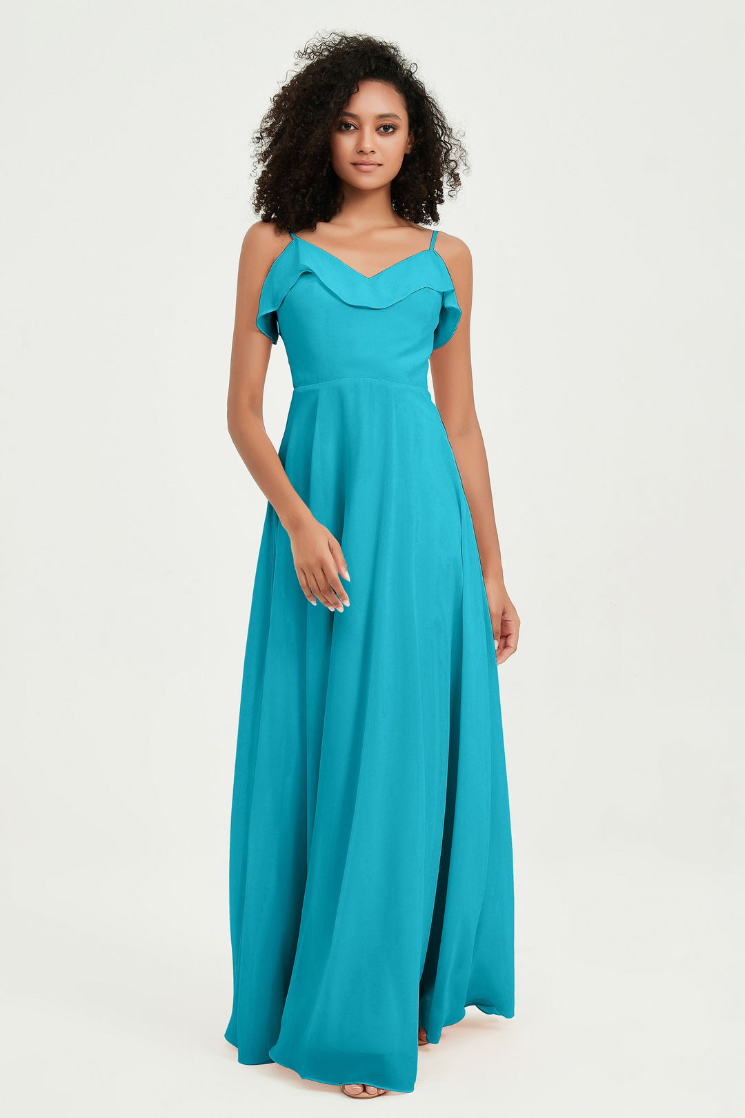 Hailey | Abito maxi damigella aperto sul retro