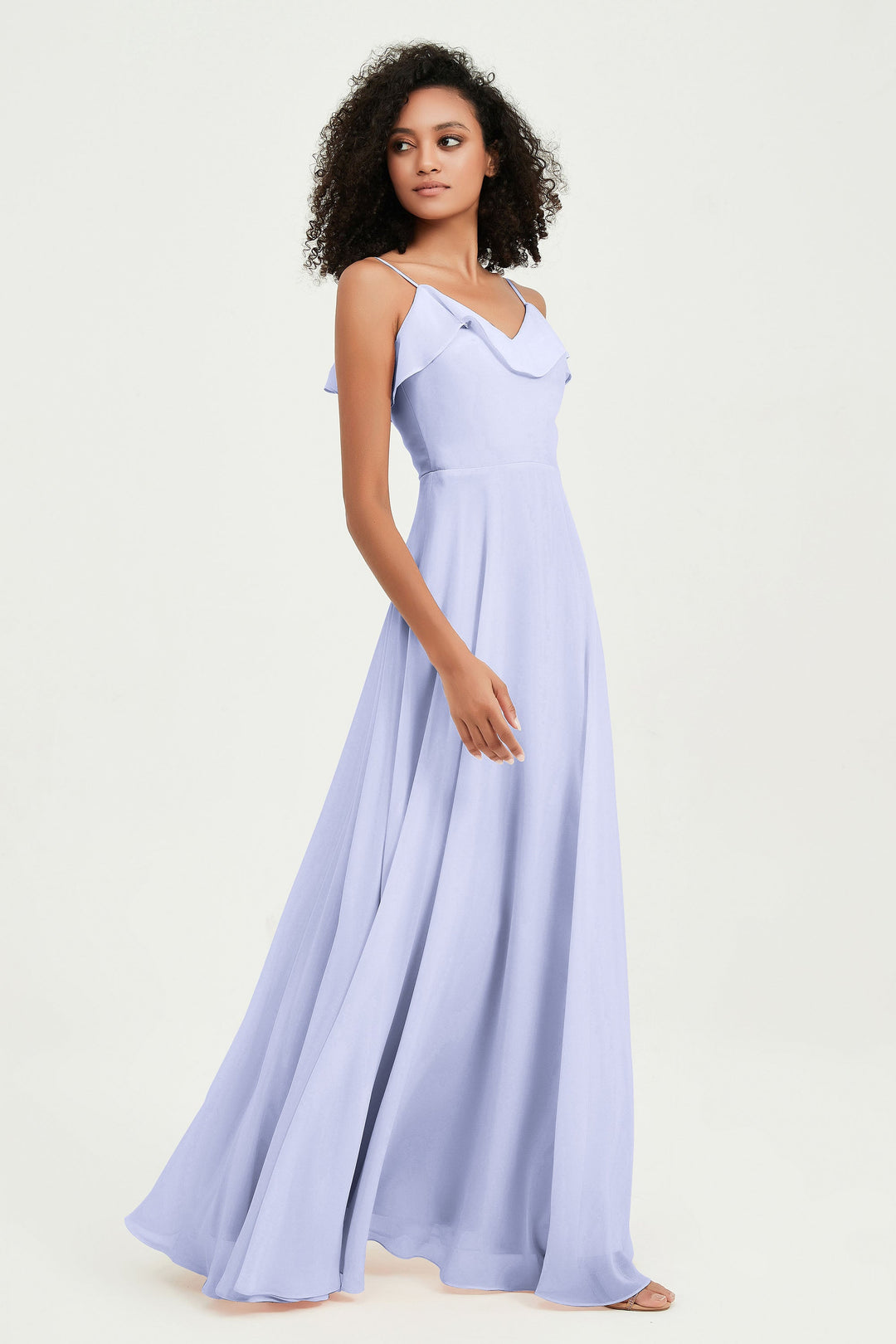 Hailey | Abito maxi damigella aperto sul retro