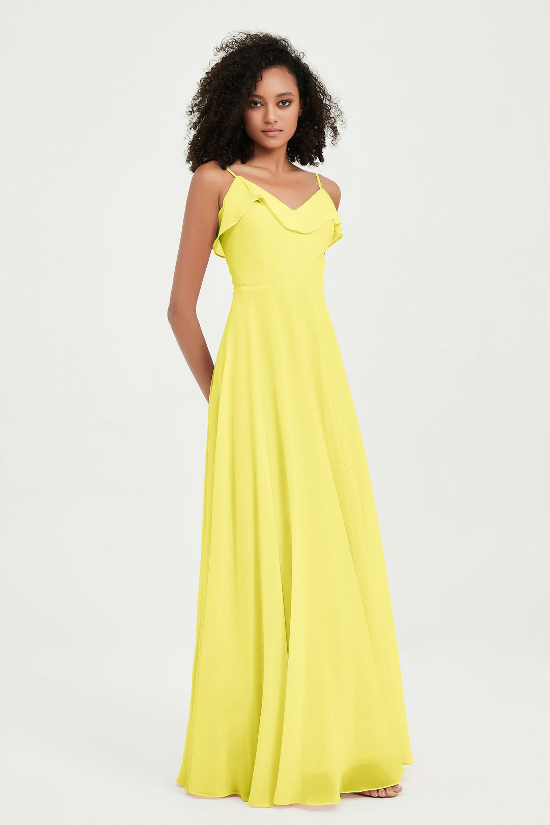 Hailey | Abito maxi damigella aperto sul retro
