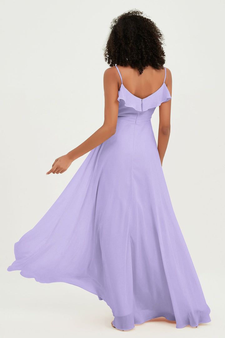 Hailey | Abito maxi damigella aperto sul retro