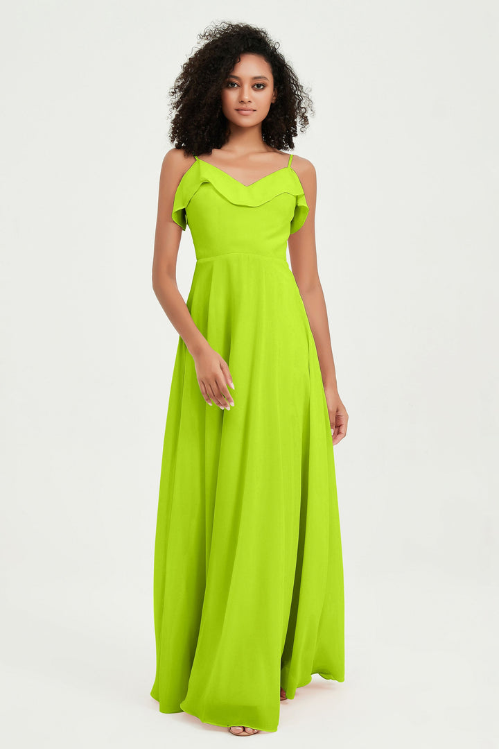 Hailey | Abito maxi damigella aperto sul retro