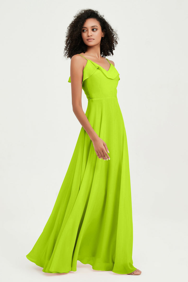 Hailey | Abito maxi damigella aperto sul retro