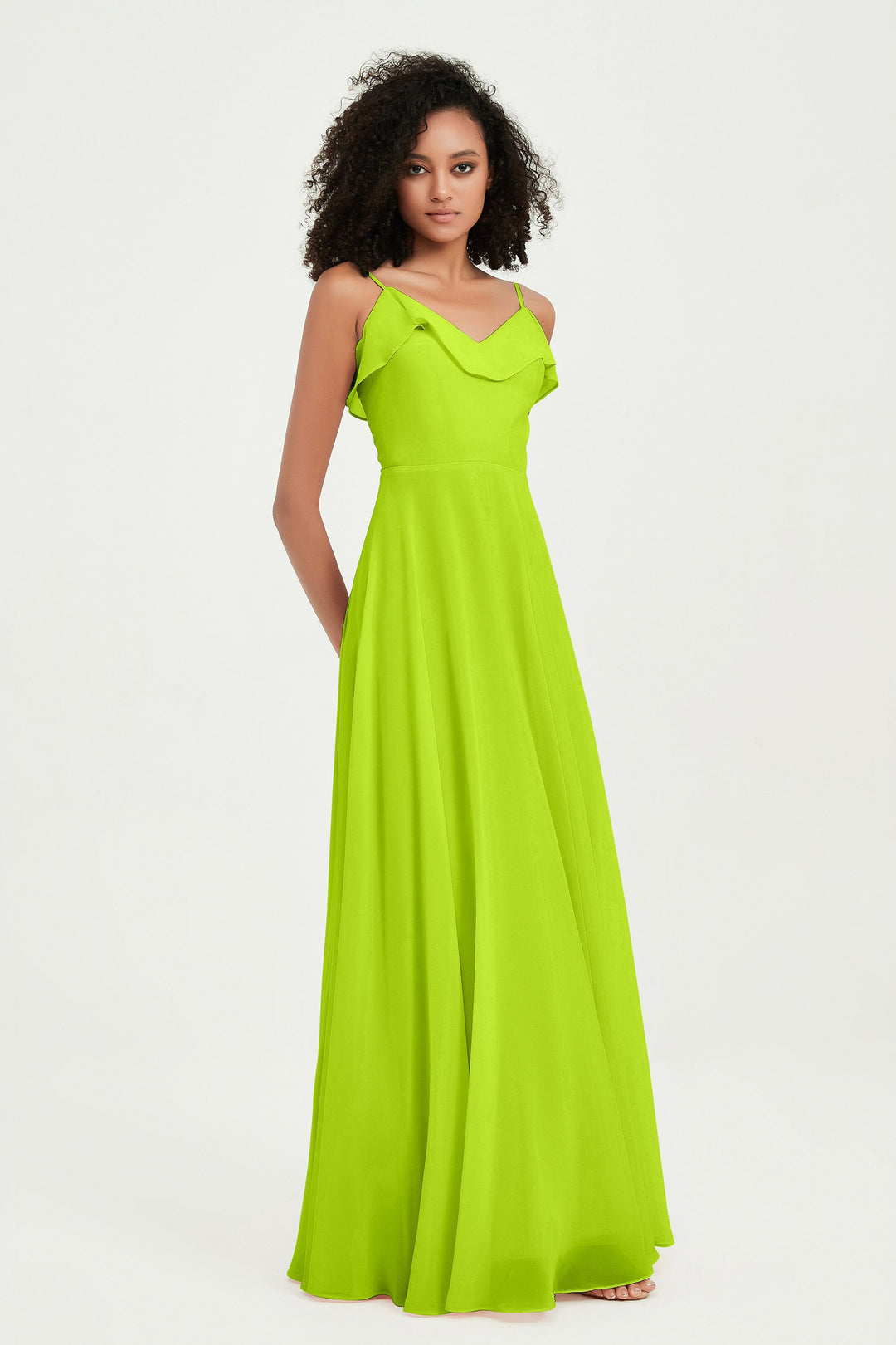 Hailey | Abito maxi damigella aperto sul retro