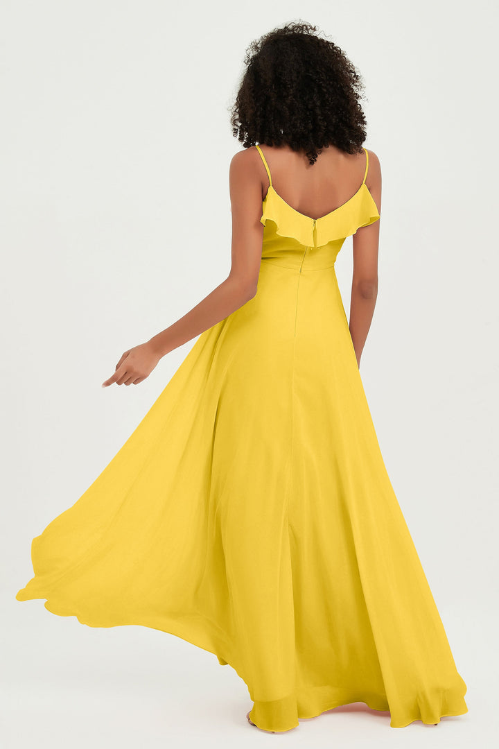 Hailey | Abito maxi damigella aperto sul retro