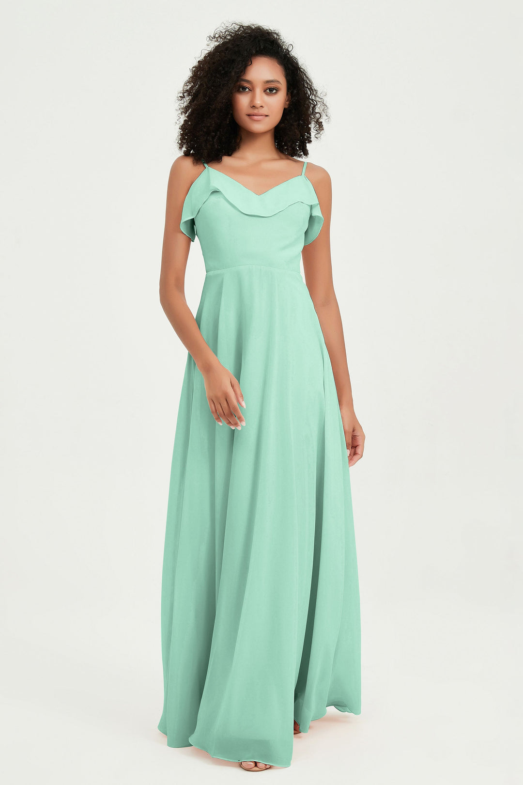 Hailey | Abito maxi damigella aperto sul retro