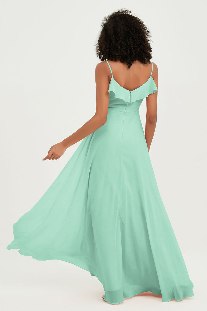 Hailey | Abito maxi damigella aperto sul retro