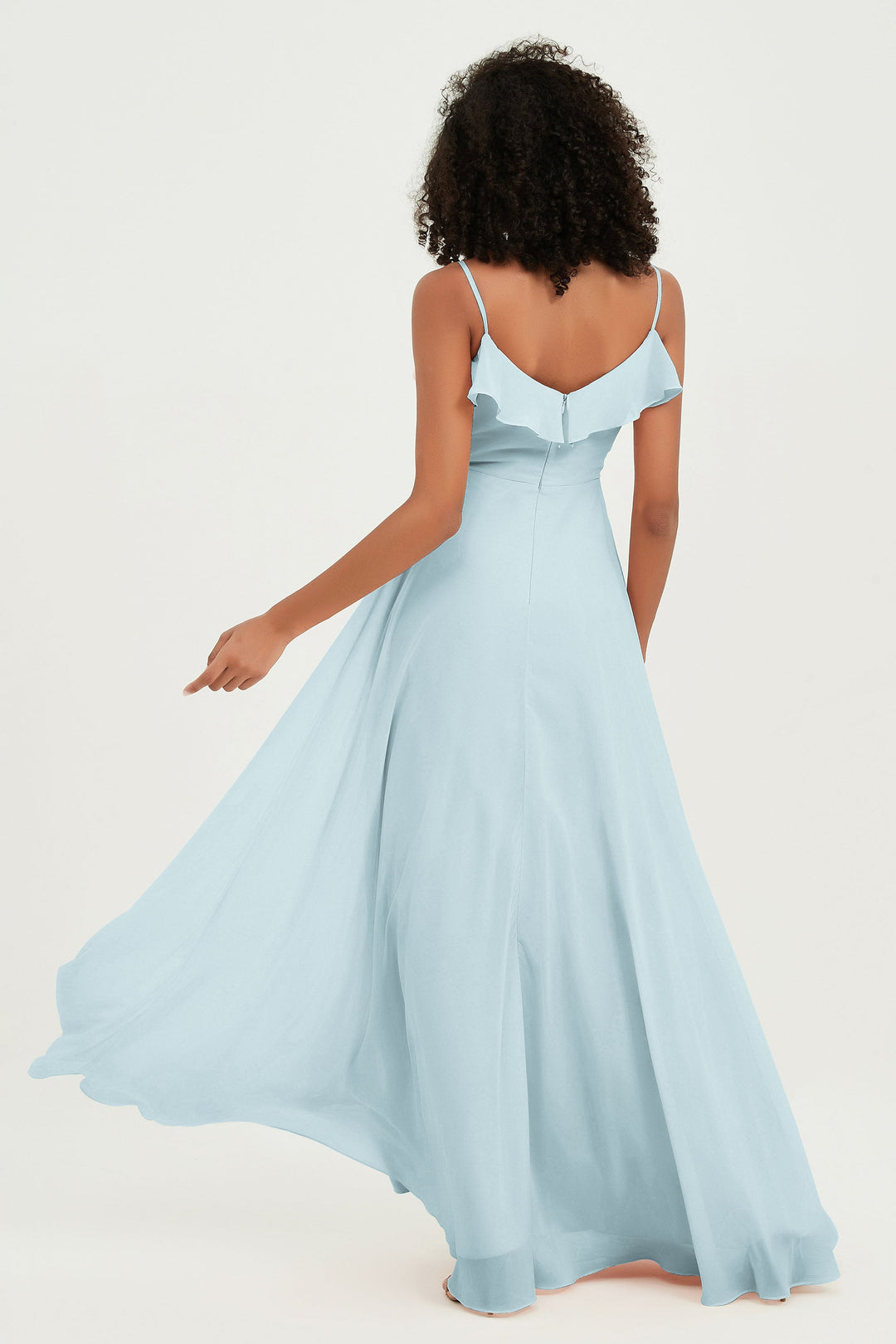 Hailey | Abito maxi damigella aperto sul retro