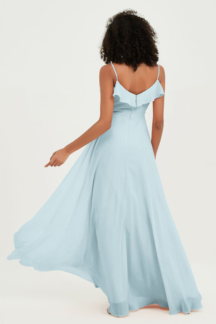 Hailey | Abito maxi damigella aperto sul retro