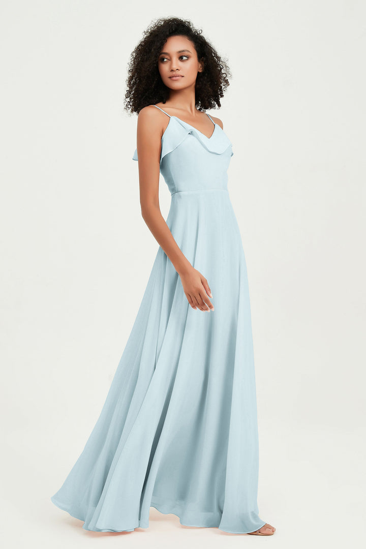 Hailey | Abito maxi damigella aperto sul retro