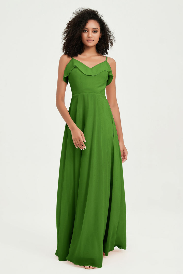 Hailey | Abito maxi damigella aperto sul retro