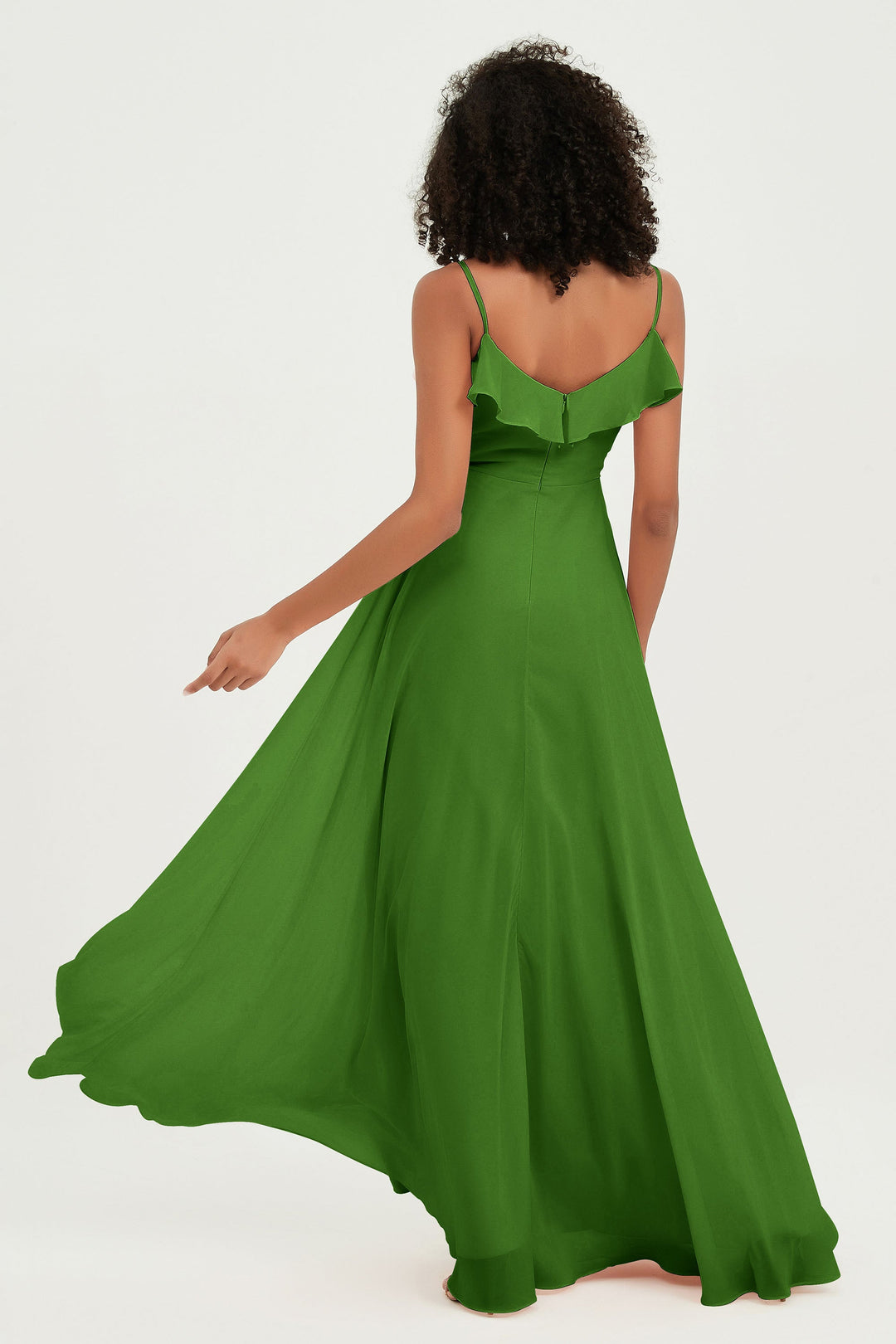 Hailey | Abito maxi damigella aperto sul retro