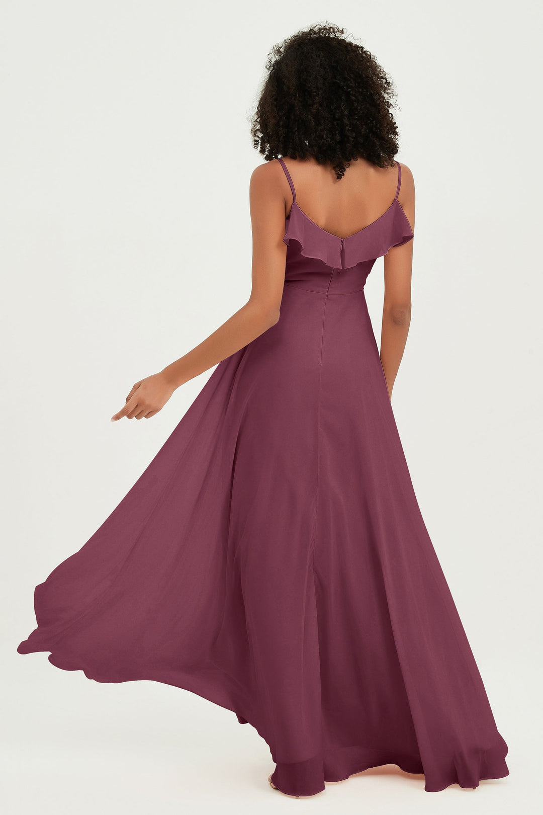 Hailey | Abito maxi damigella aperto sul retro