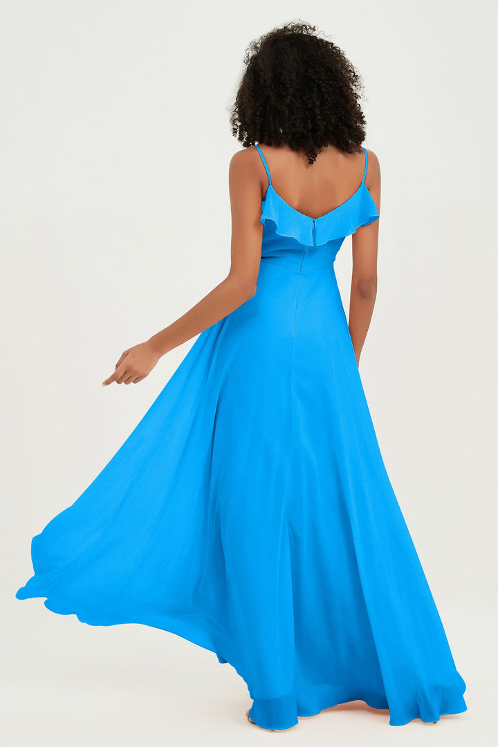 Hailey | Abito maxi damigella aperto sul retro
