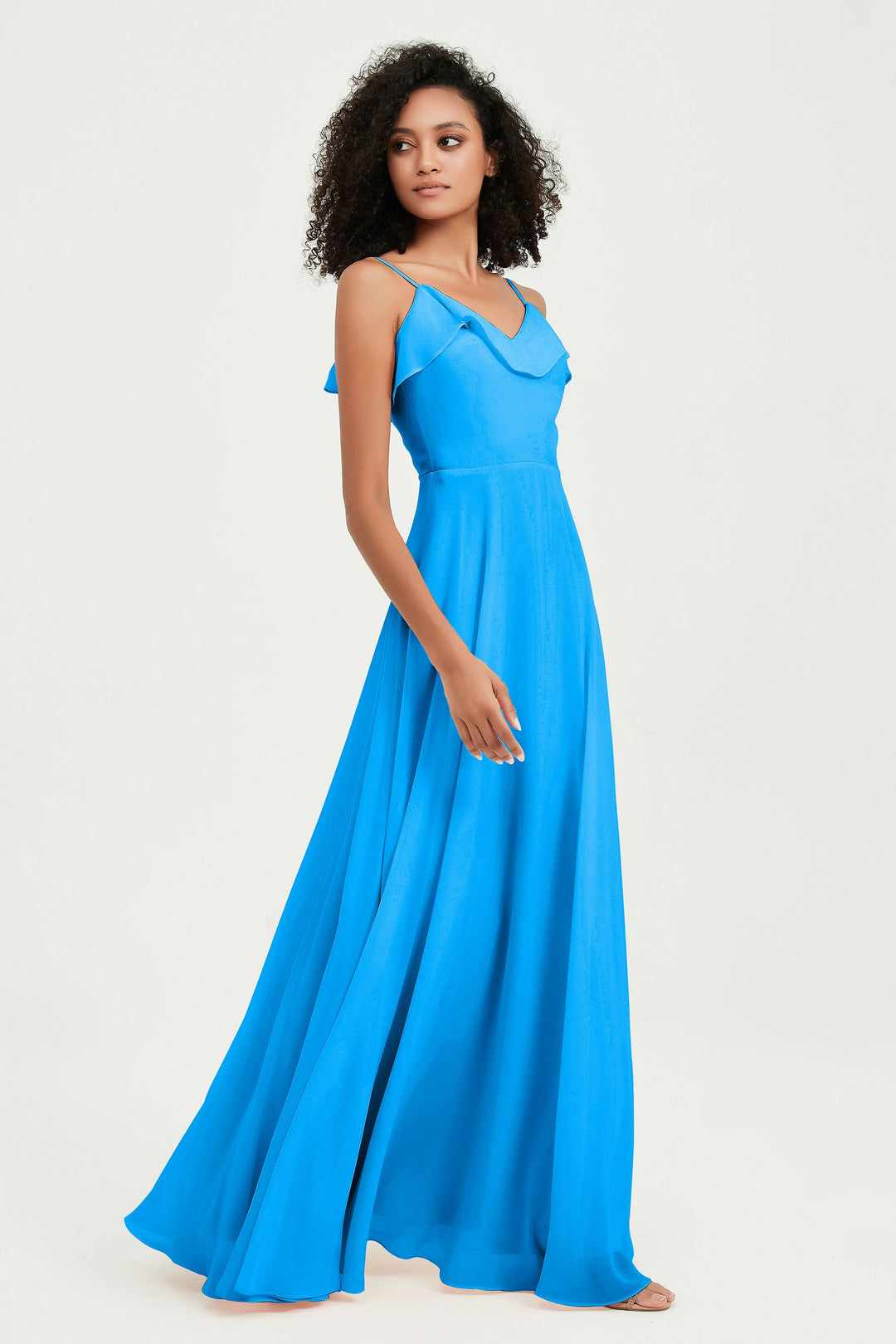 Hailey | Abito maxi damigella aperto sul retro