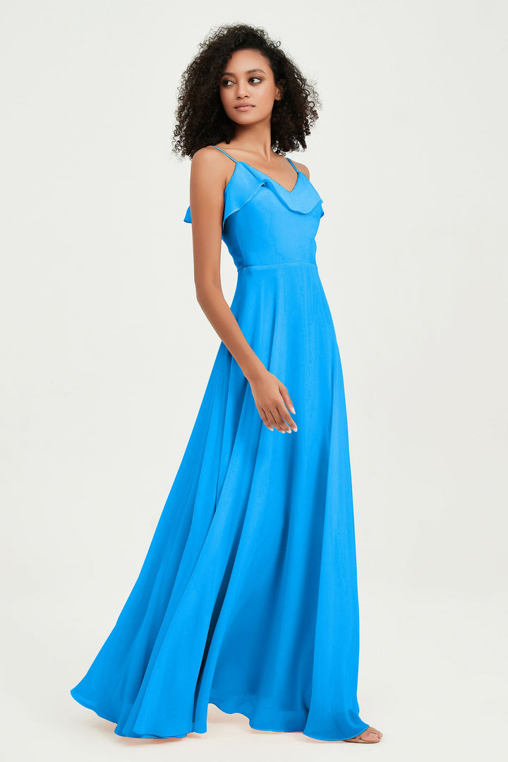 Hailey | Abito maxi damigella aperto sul retro