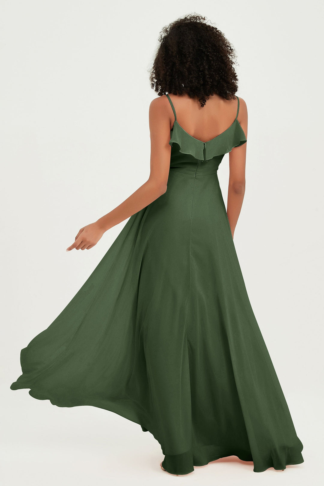 Hailey | Abito maxi damigella aperto sul retro