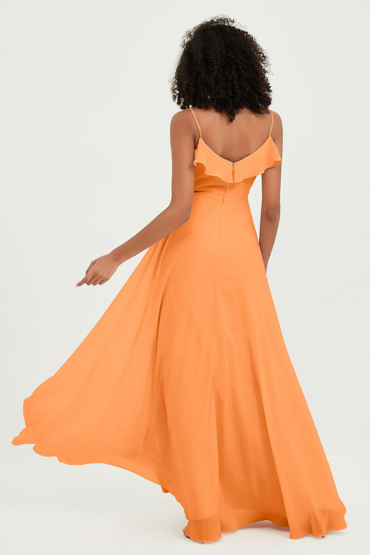 Hailey | Abito maxi damigella aperto sul retro