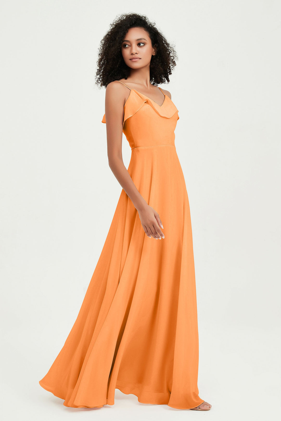 Hailey | Abito maxi damigella aperto sul retro