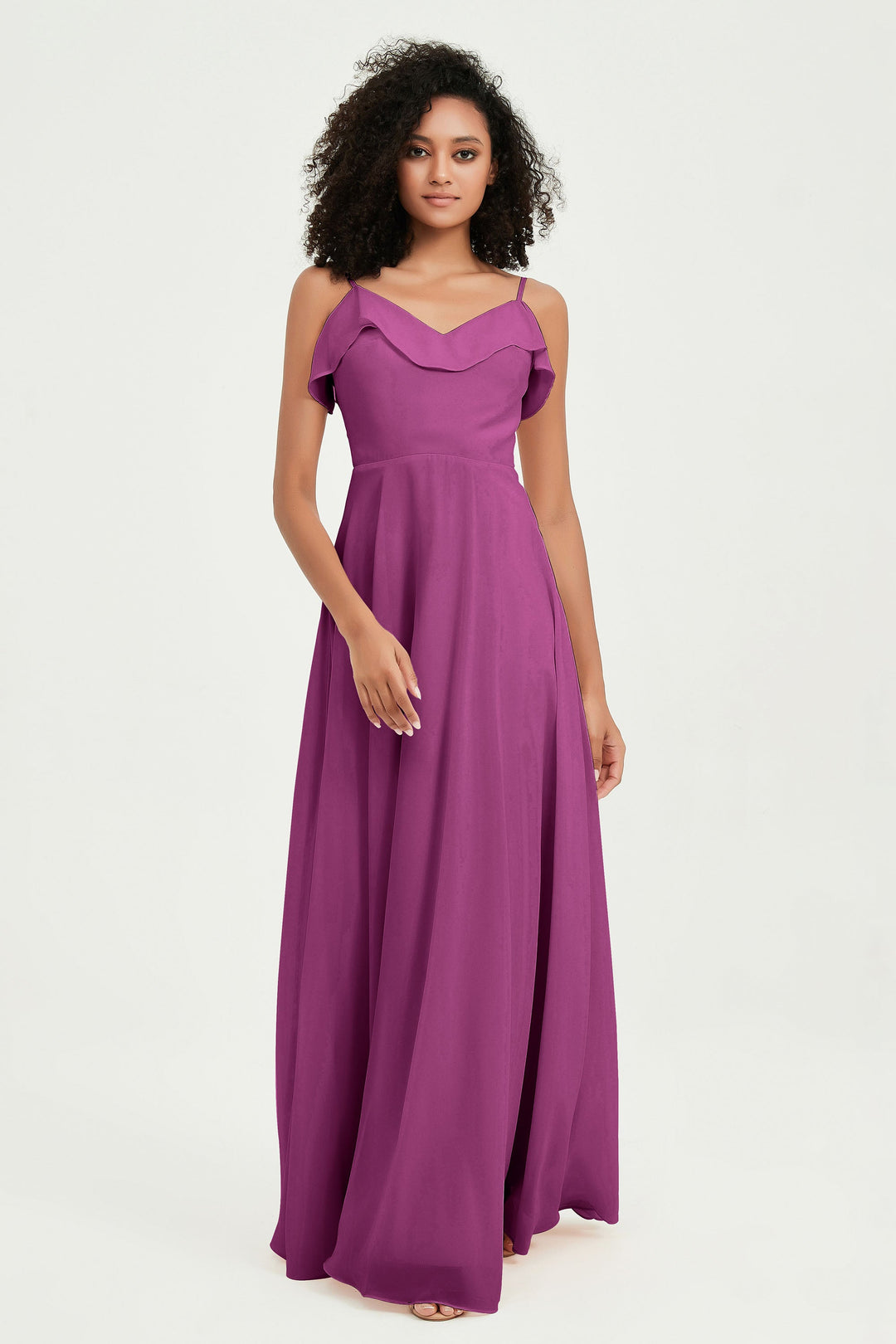 Hailey | Abito maxi damigella aperto sul retro
