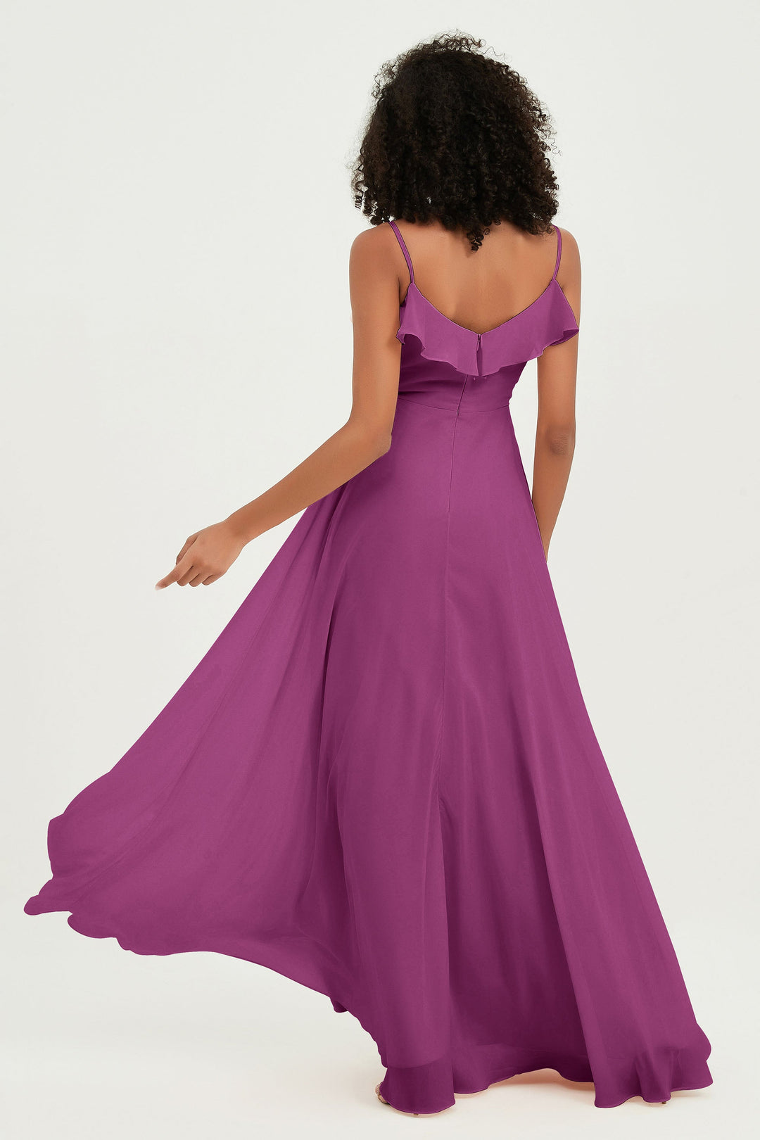 Hailey | Abito maxi damigella aperto sul retro