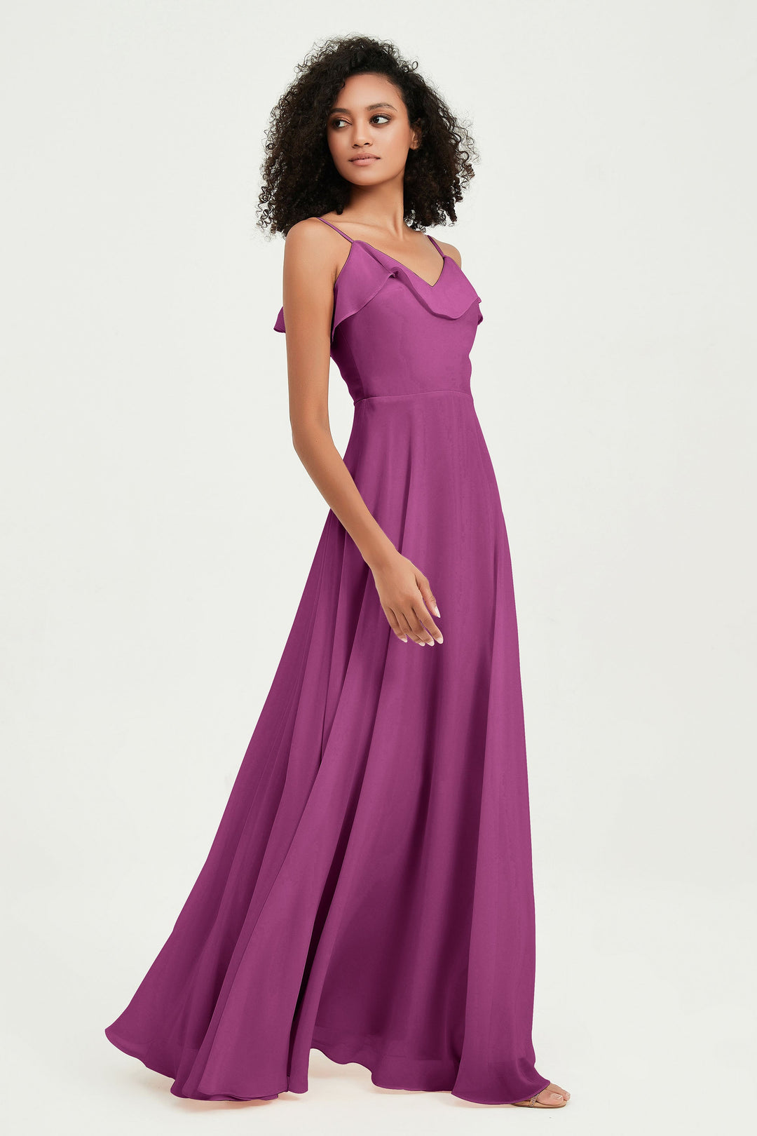 Hailey | Abito maxi damigella aperto sul retro
