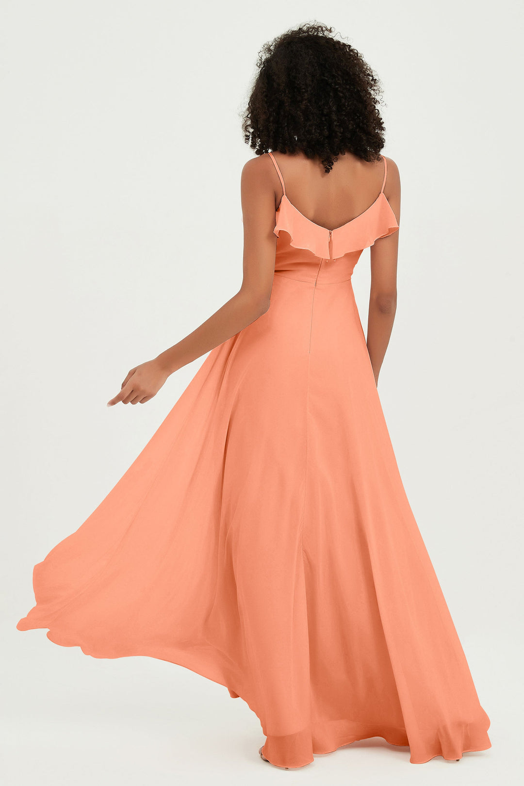 Hailey | Abito maxi damigella aperto sul retro