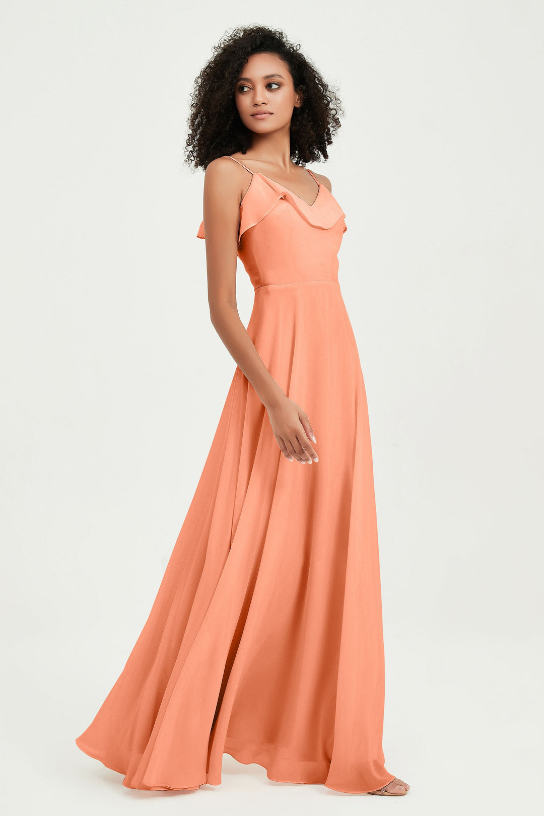 Hailey | Abito maxi damigella aperto sul retro