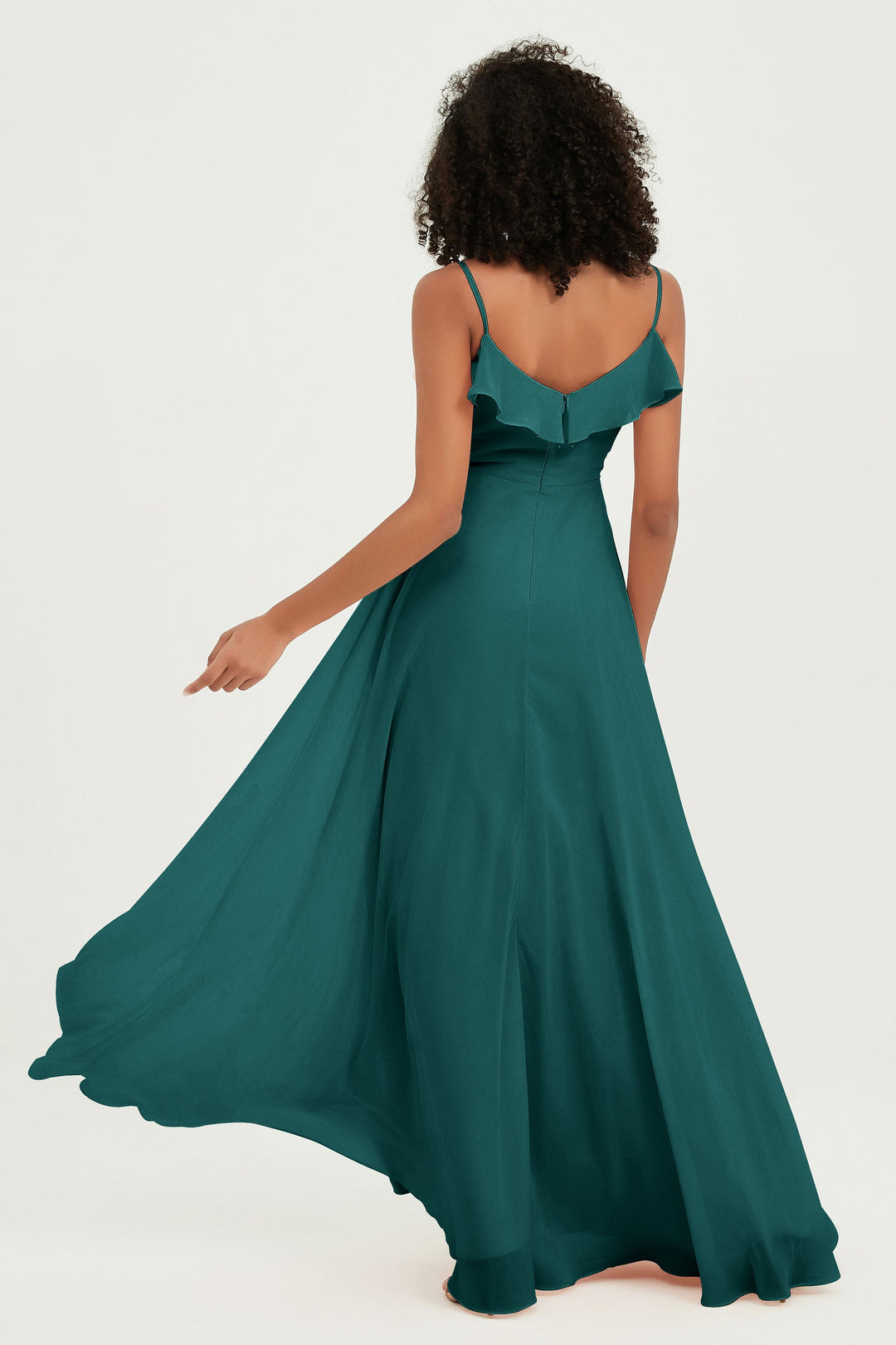 Hailey | Abito maxi damigella aperto sul retro