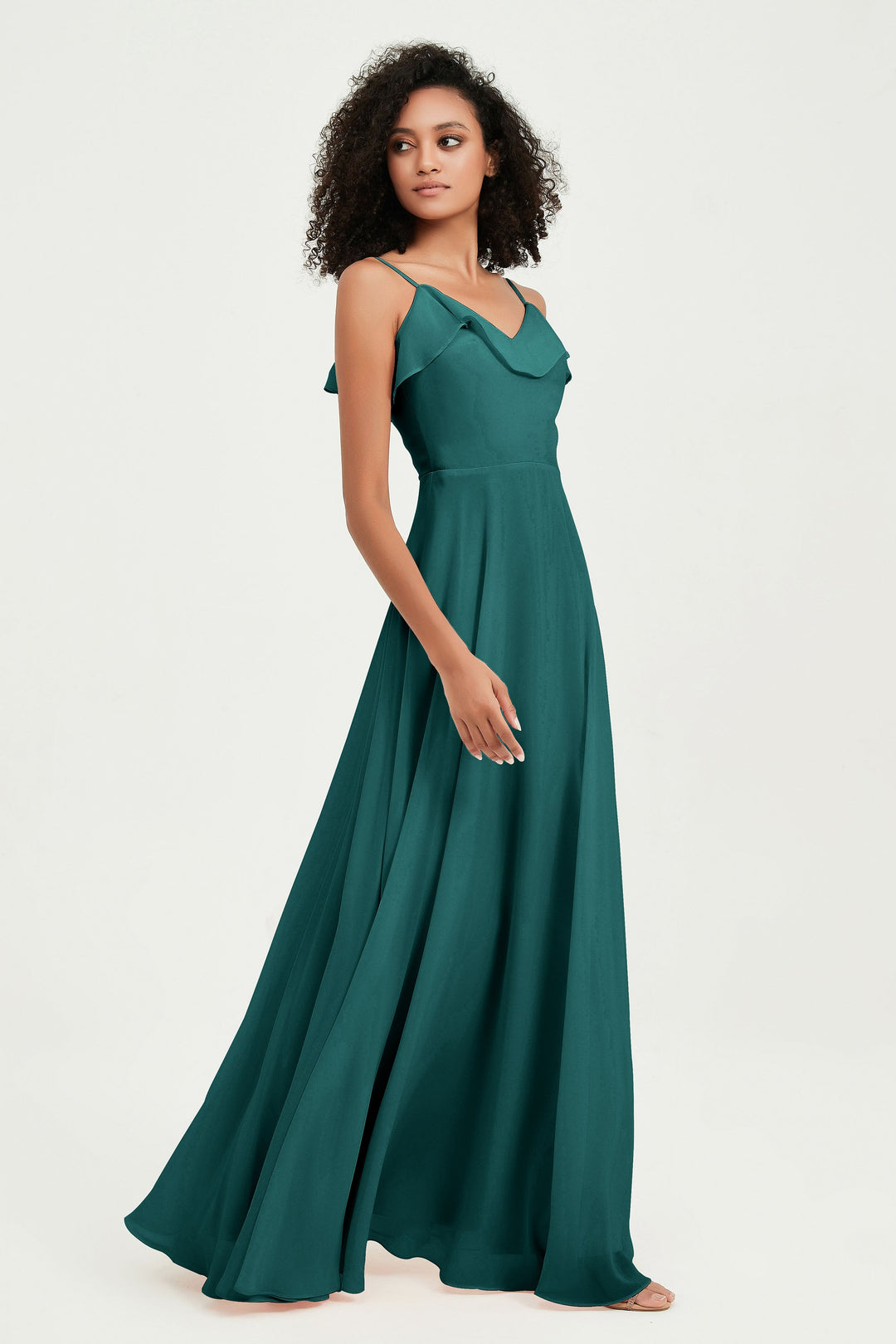 Hailey | Abito maxi damigella aperto sul retro