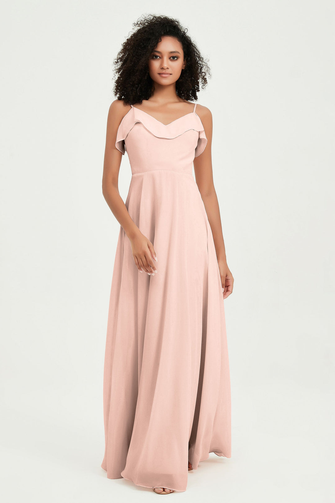 Hailey | Abito maxi damigella aperto sul retro
