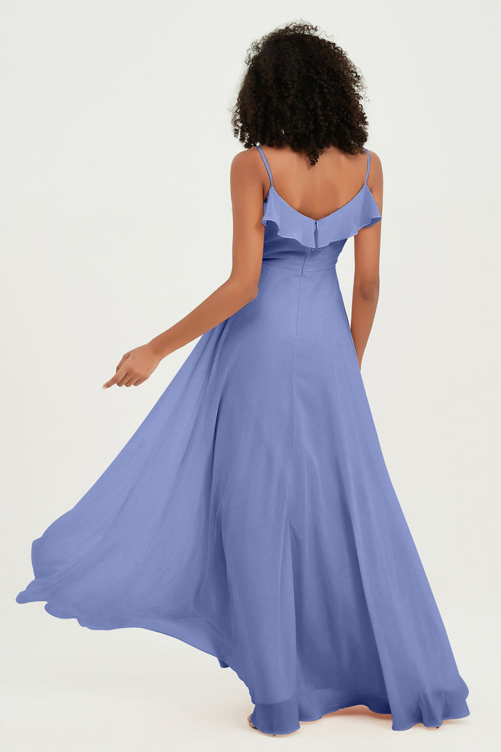 Hailey | Abito maxi damigella aperto sul retro