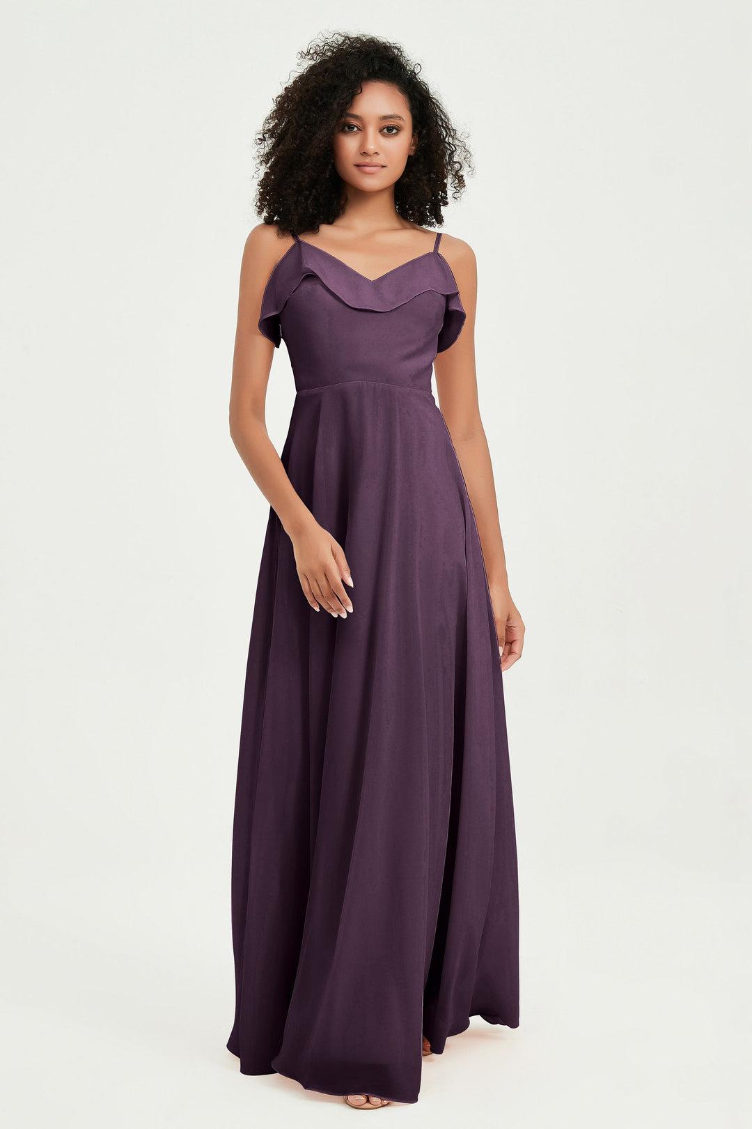 Hailey | Abito maxi damigella aperto sul retro