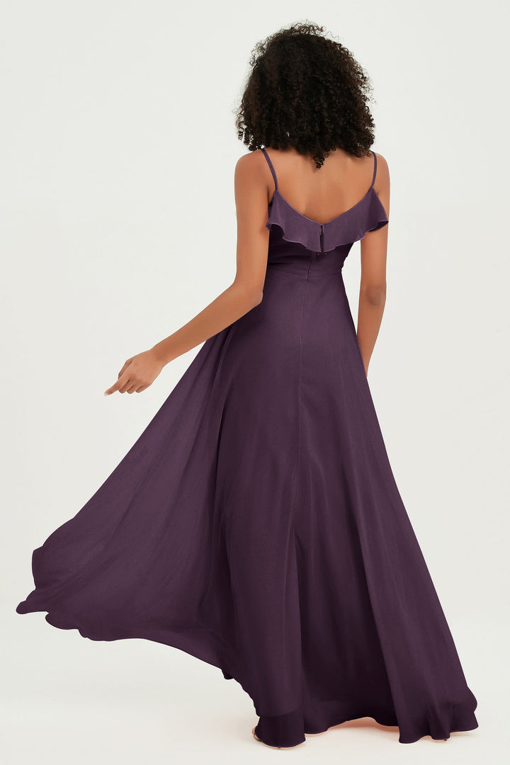 Hailey | Abito maxi damigella aperto sul retro