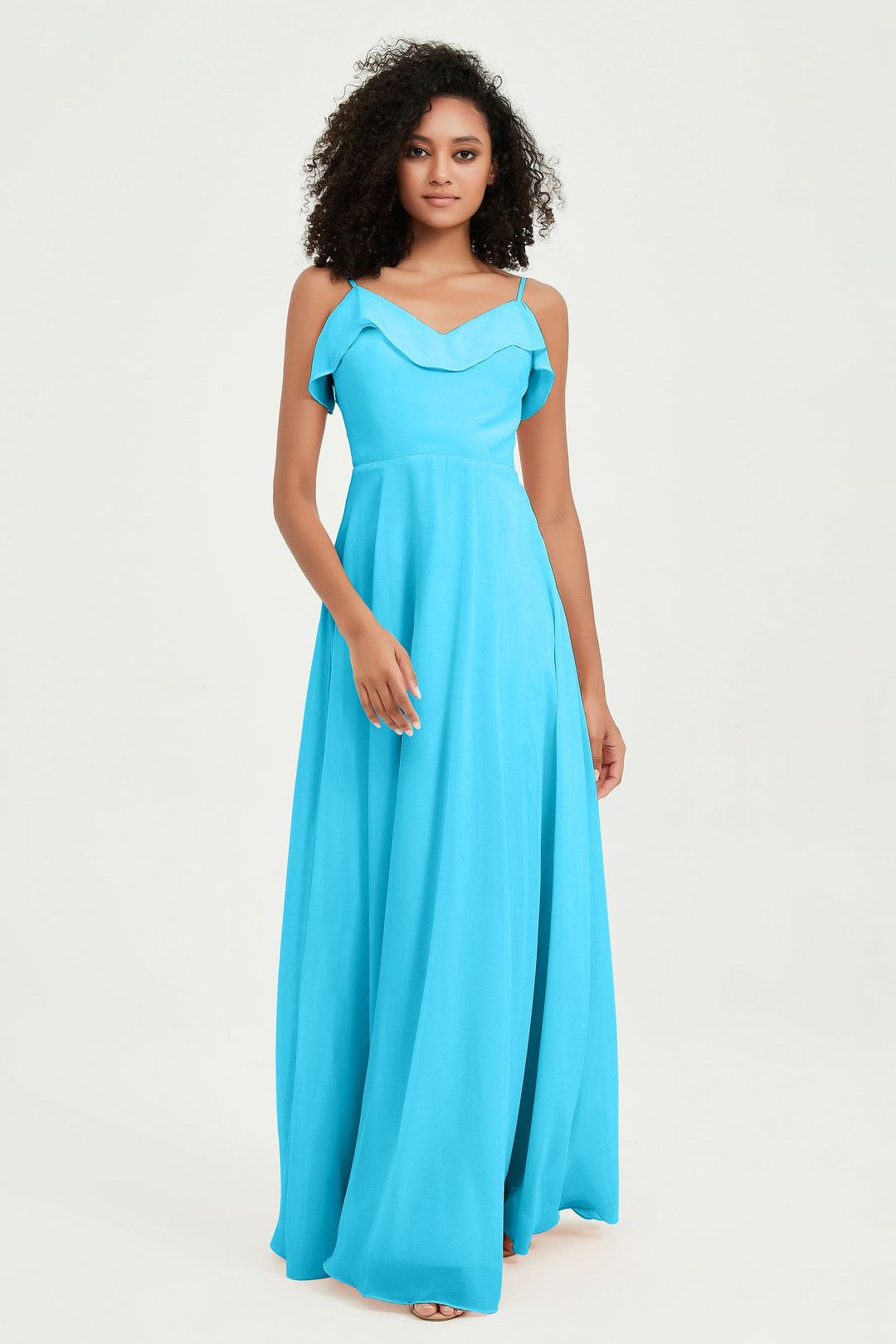 Hailey | Abito maxi damigella aperto sul retro