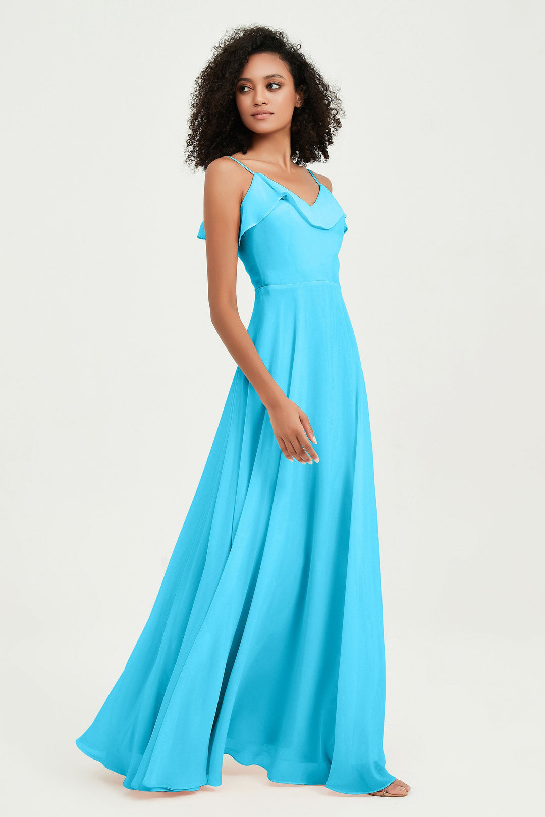 Hailey | Abito maxi damigella aperto sul retro
