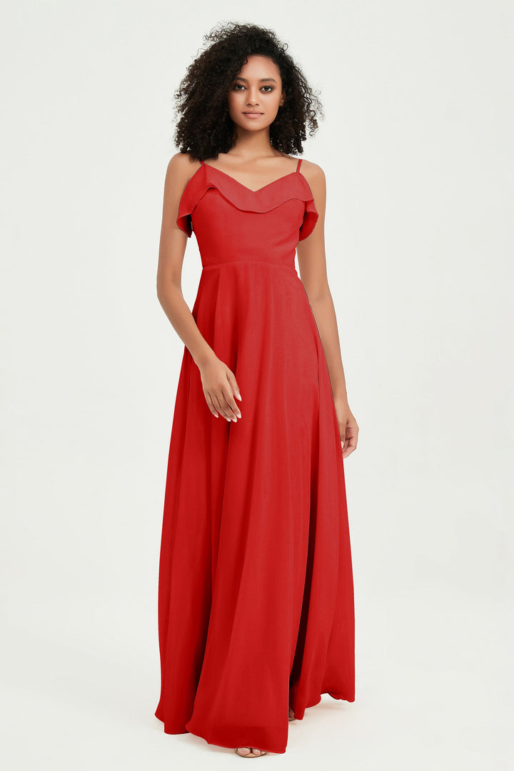 Hailey | Abito maxi damigella aperto sul retro