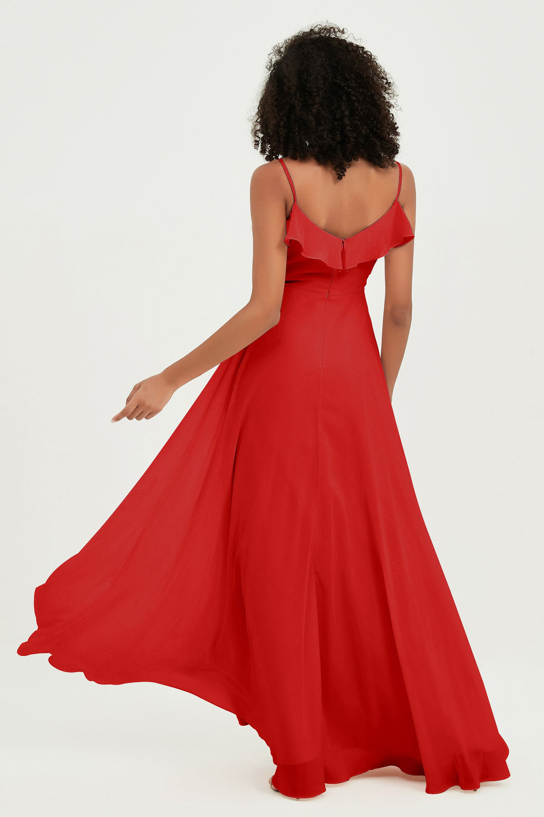 Hailey | Abito maxi damigella aperto sul retro