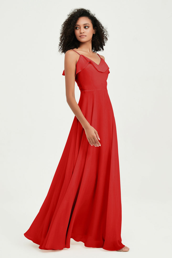 Hailey | Abito maxi damigella aperto sul retro