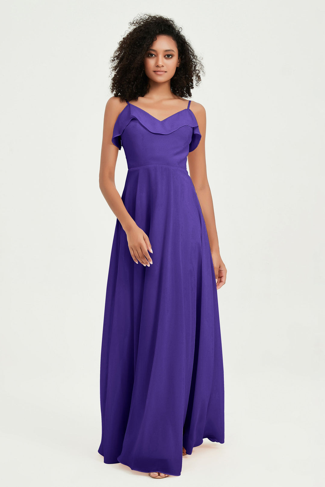 Hailey | Abito maxi damigella aperto sul retro