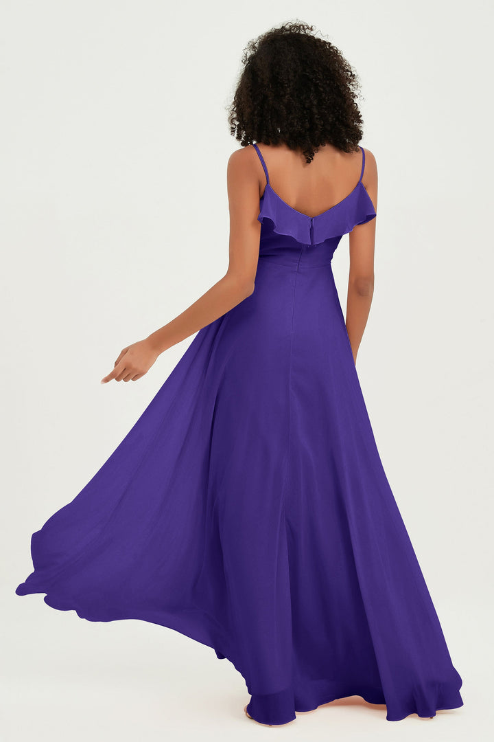 Hailey | Abito maxi damigella aperto sul retro