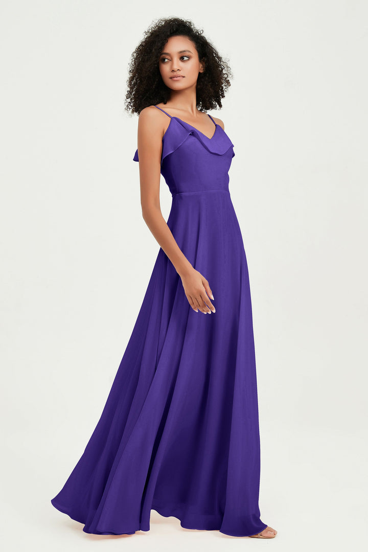 Hailey | Abito maxi damigella aperto sul retro