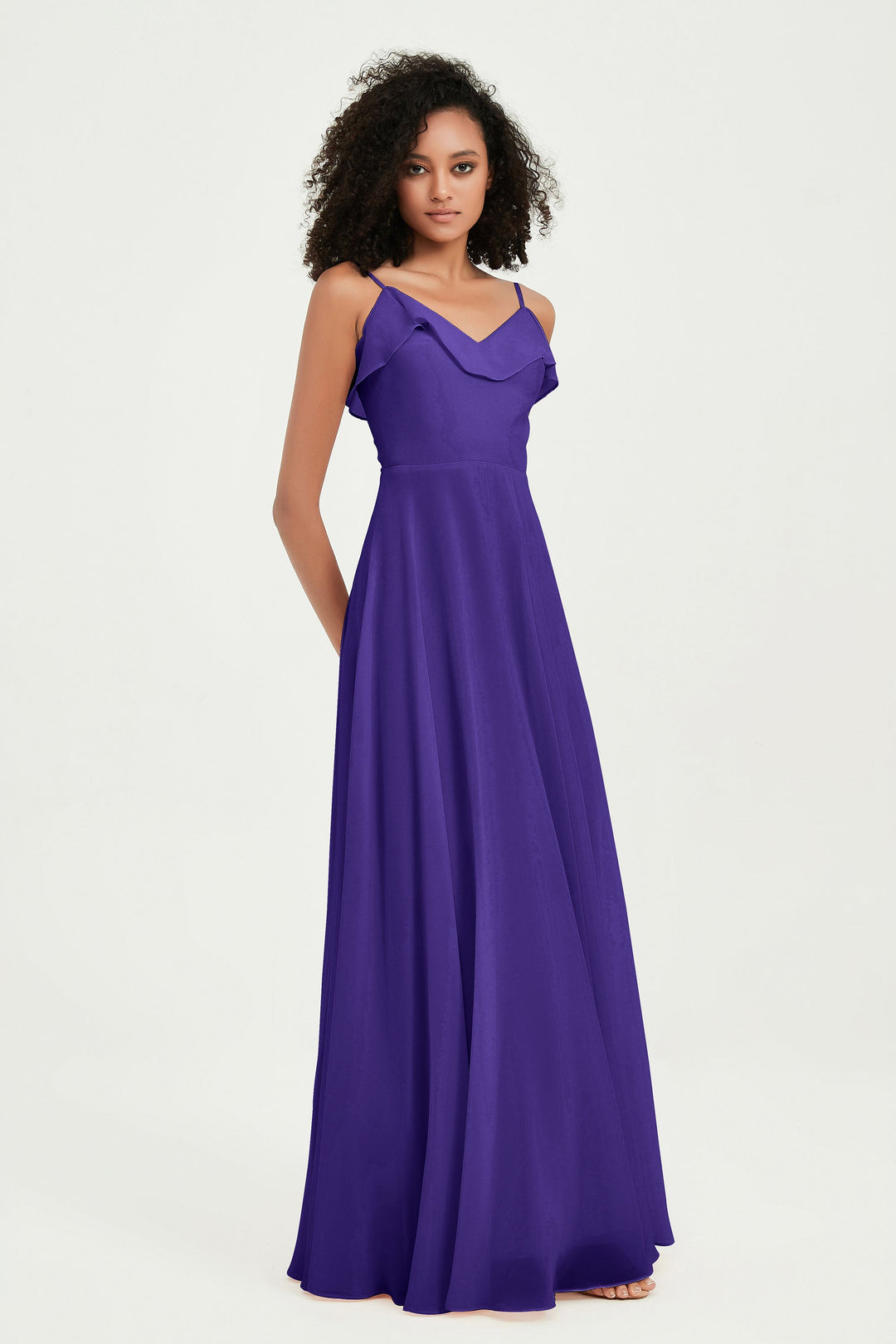 Hailey | Abito maxi damigella aperto sul retro